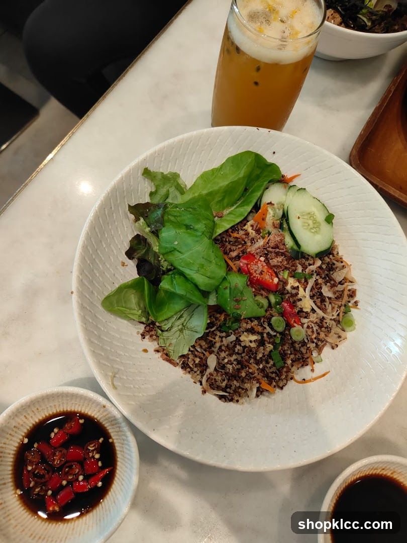 Quinoa Salad with Drink