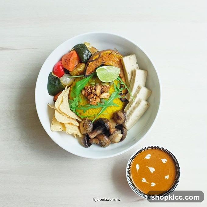 Healthy Bowl with Roasted Vegetables and Tofu