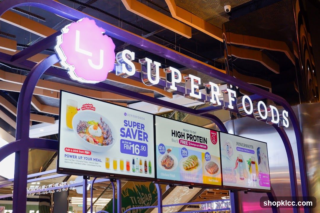 LJ Superfoods Menu Display