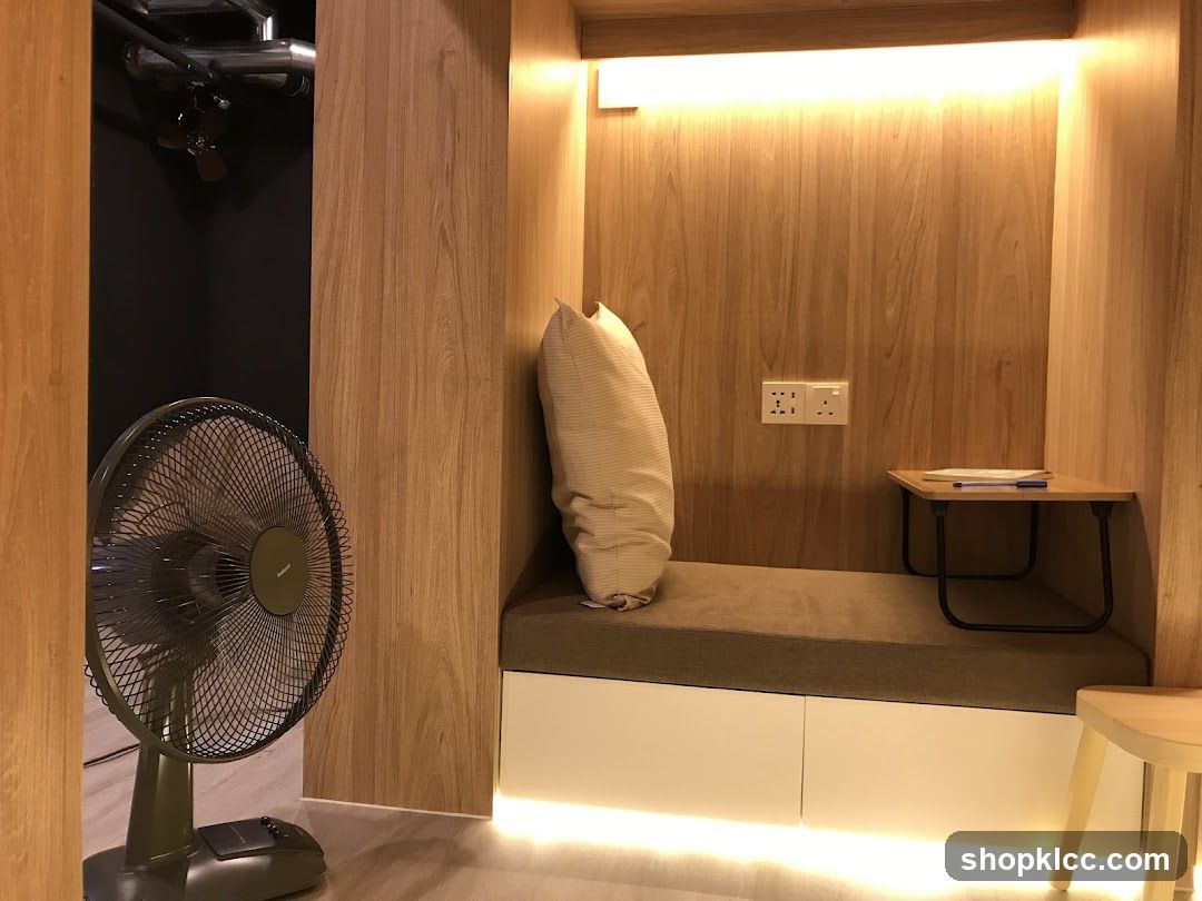 Cozy Nook with Fan and Built-in Seating