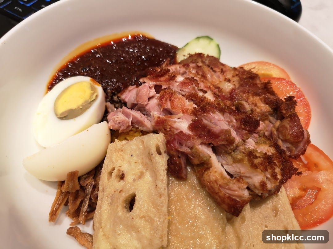 Nasi Lemak with Fried Chicken