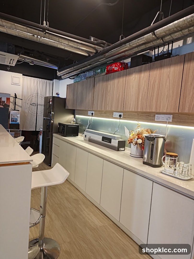 Modern Kitchenette with Bar Seating