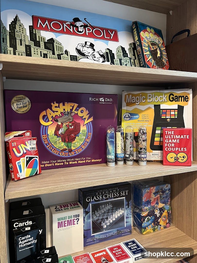 Board Games and Card Games Display