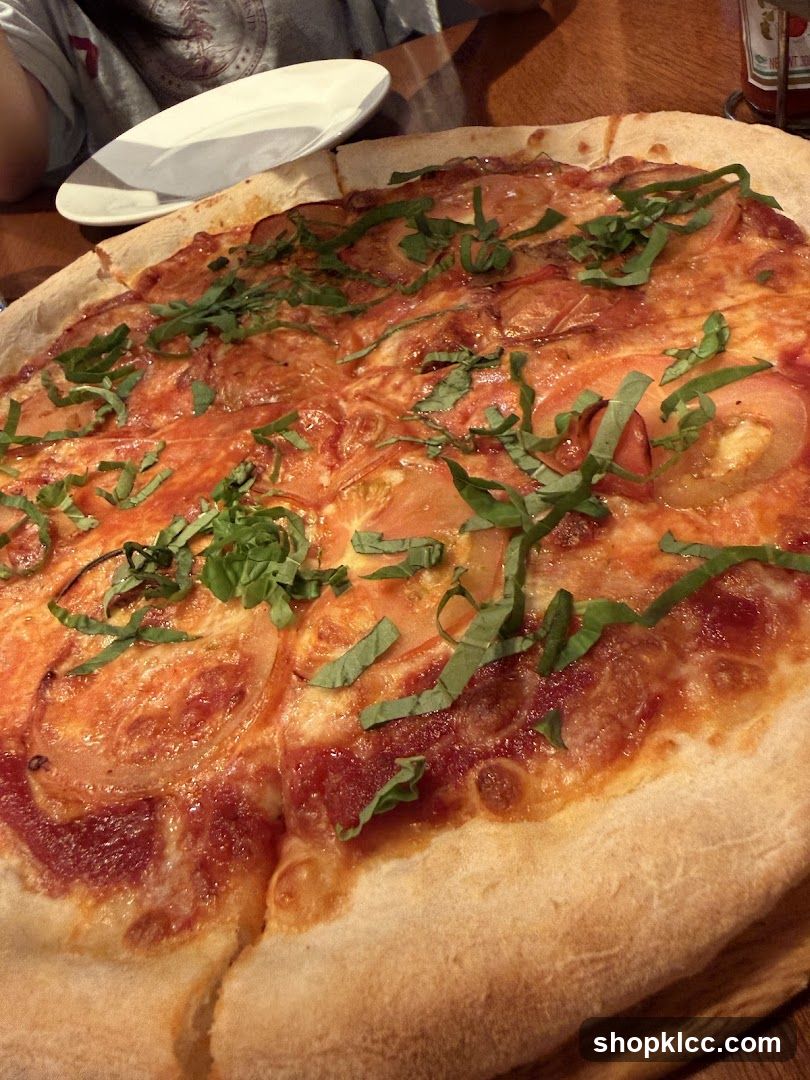 Pizza with Tomatoes and Basil
