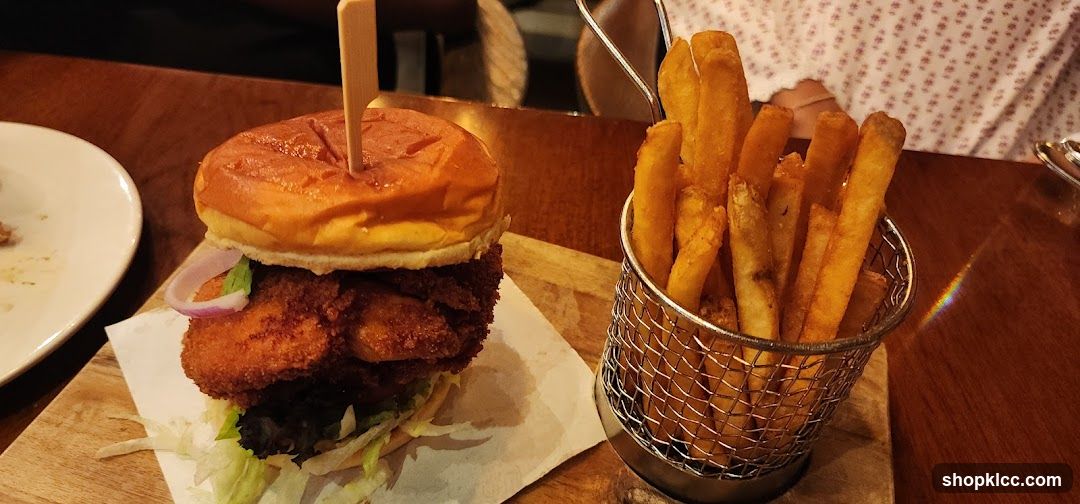 Crispy Chicken Burger with Fries