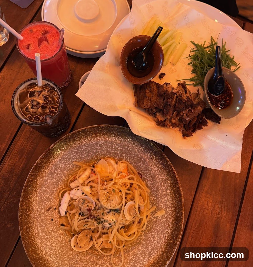 Food and Drinks on a Wooden Table