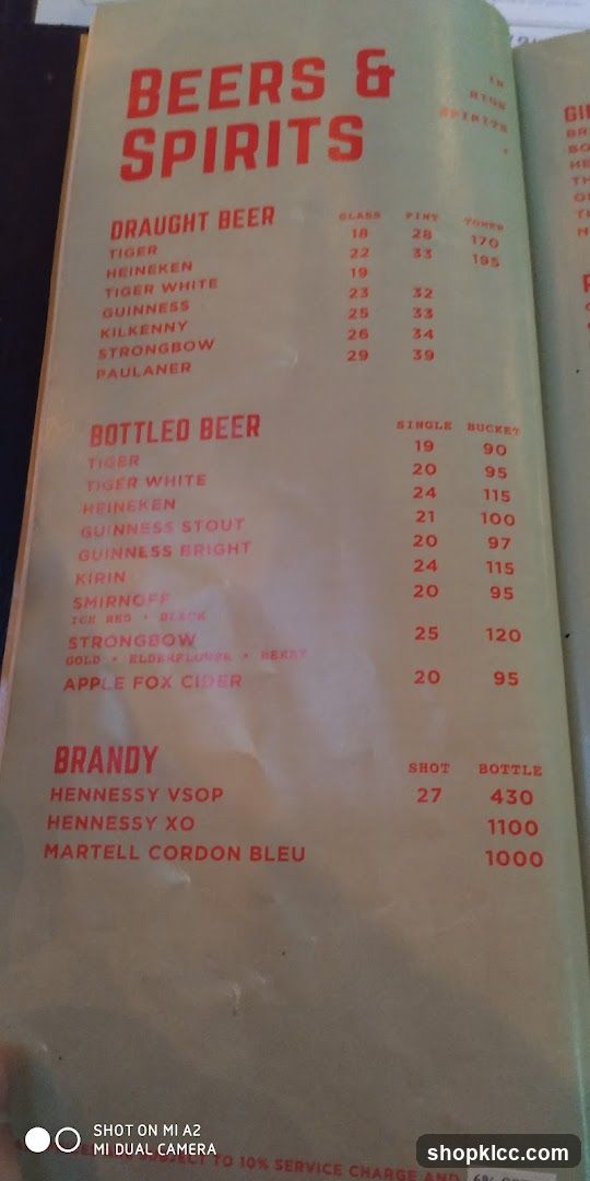 BEERS & SPIRITS