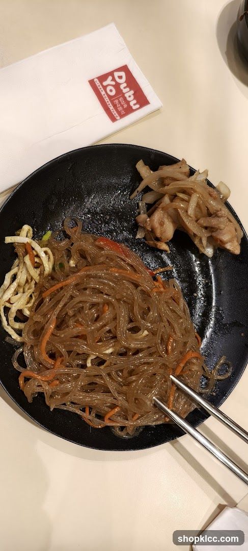 Japchae with Chicken and Onions