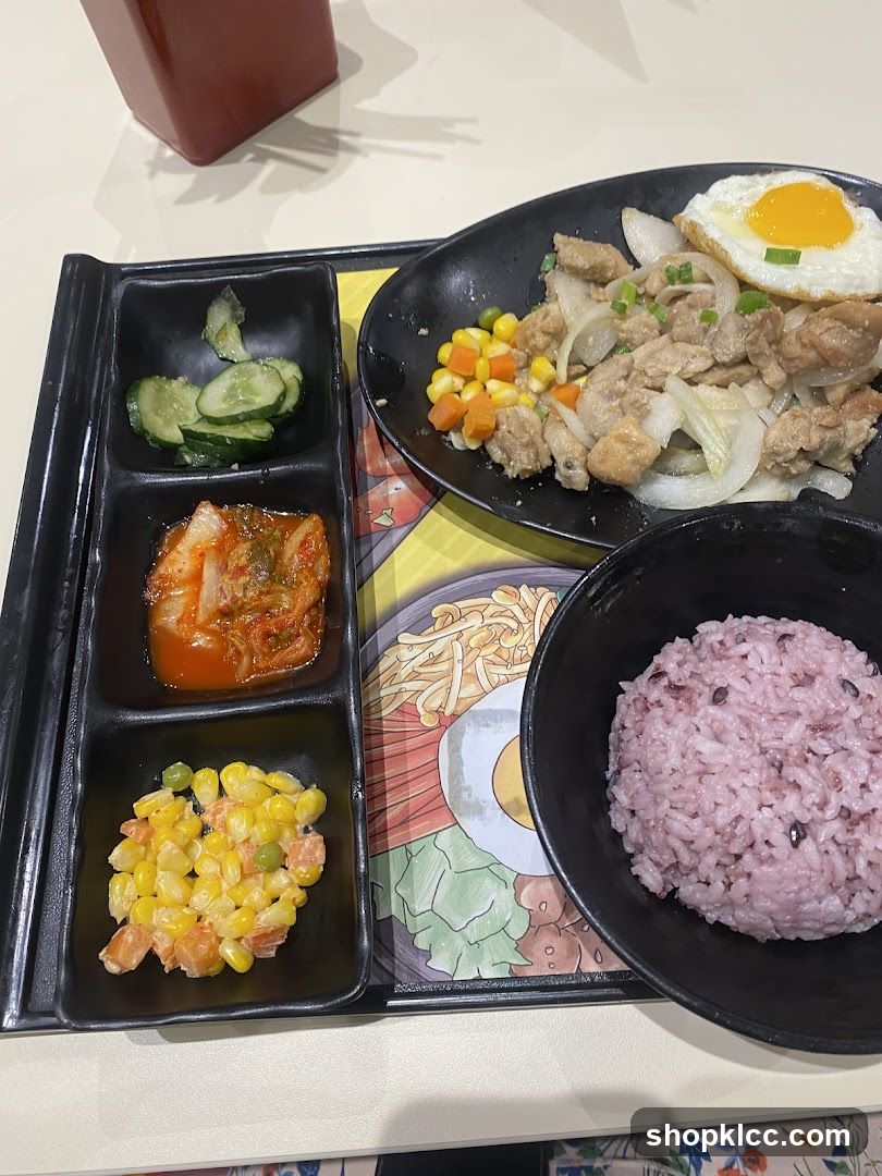 Meal with Rice and Side Dishes