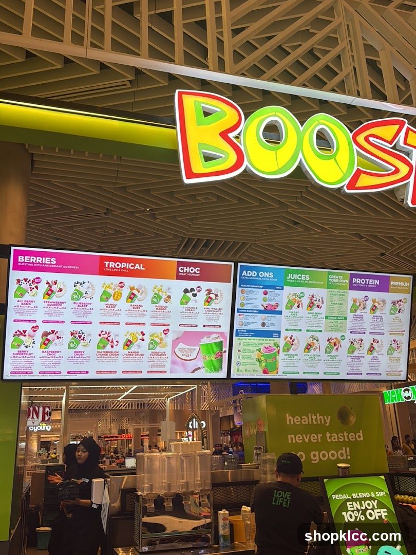 Boost Juice Menu