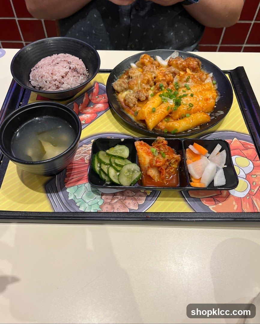 Korean Fried Chicken and Tteokbokki Meal