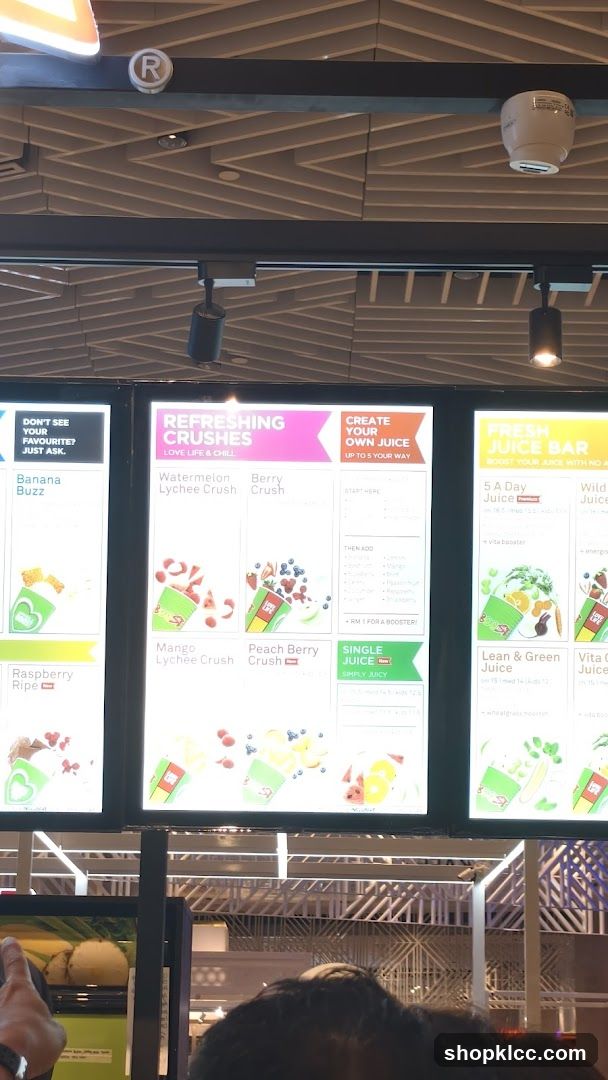 Juice Menu