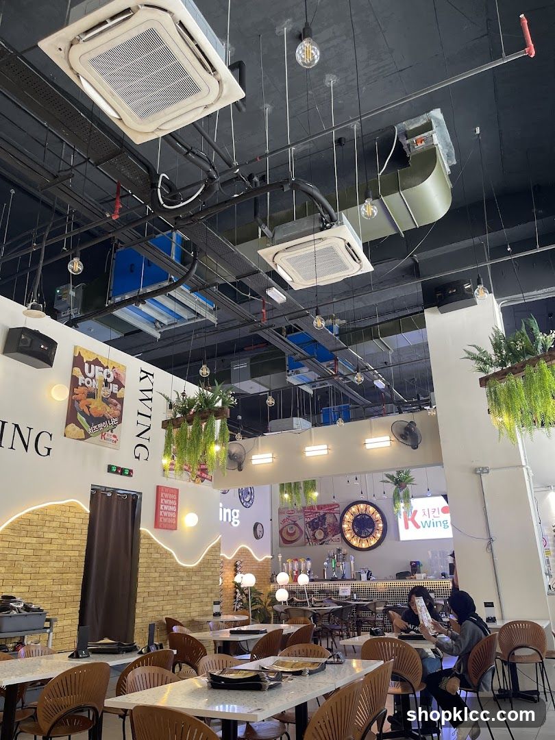 Restaurant Interior with Seating and Bar Area