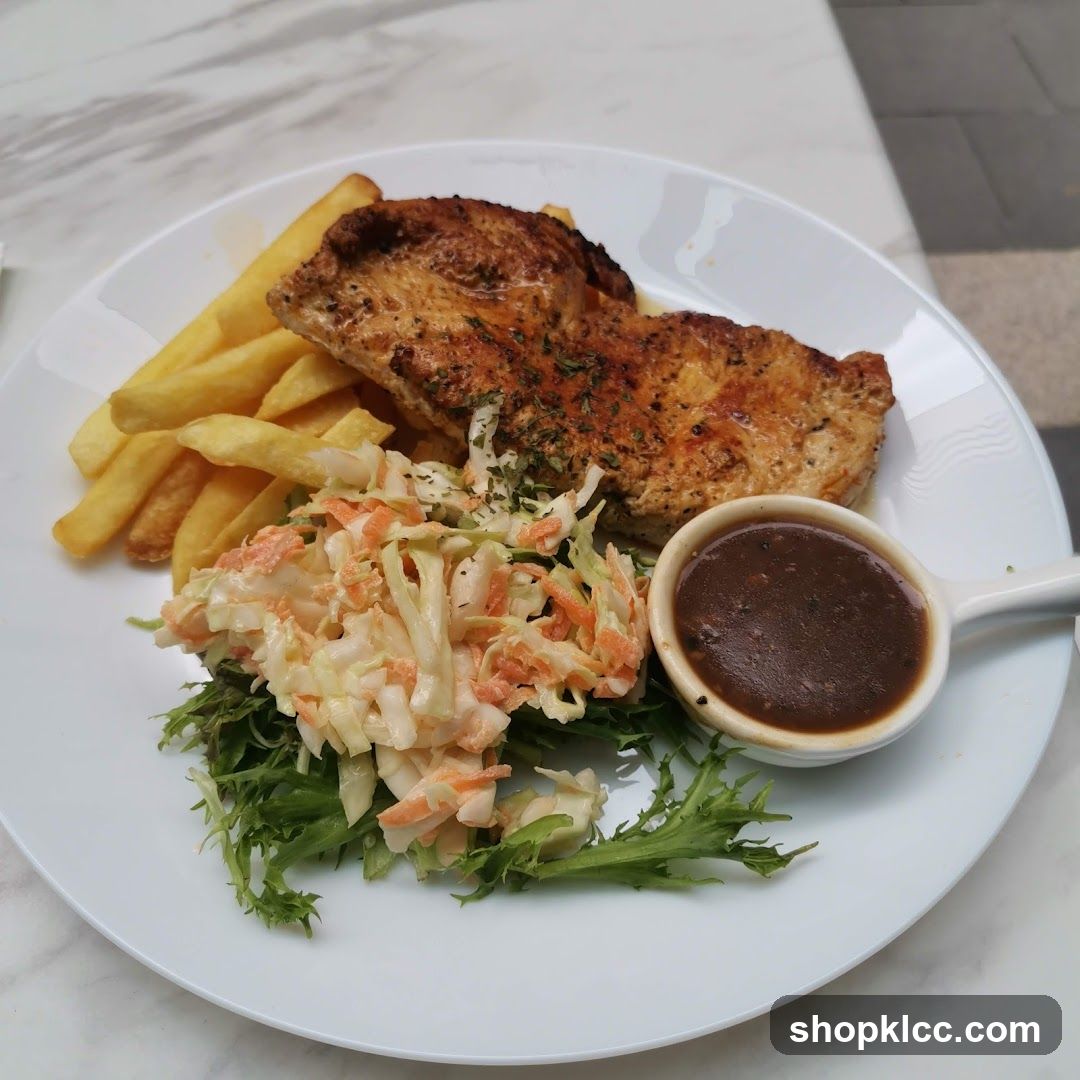 Chicken Steak with Fries and Coleslaw