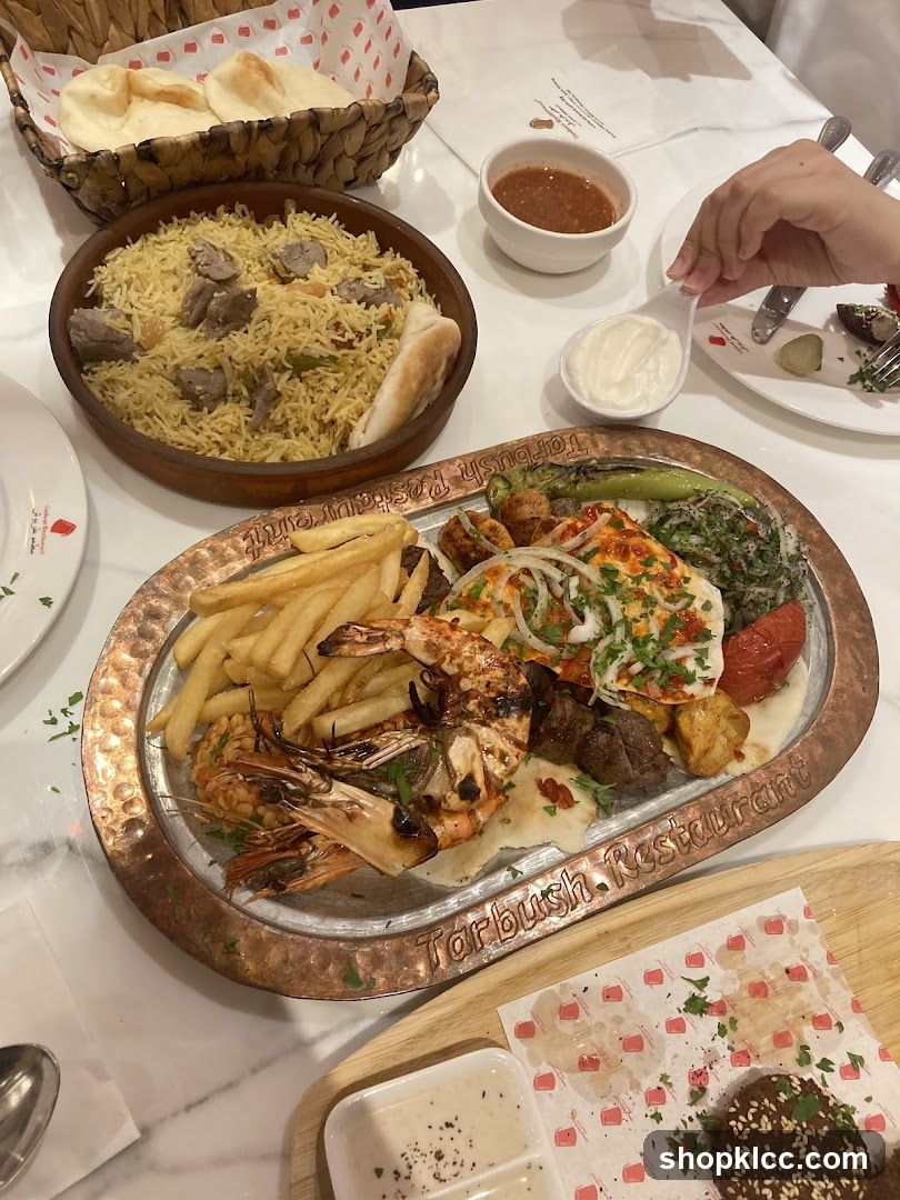 Mixed Grill Platter with Rice and Bread