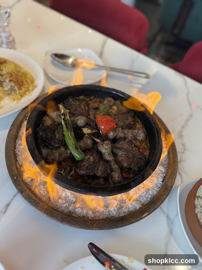 Flaming Meat Dish