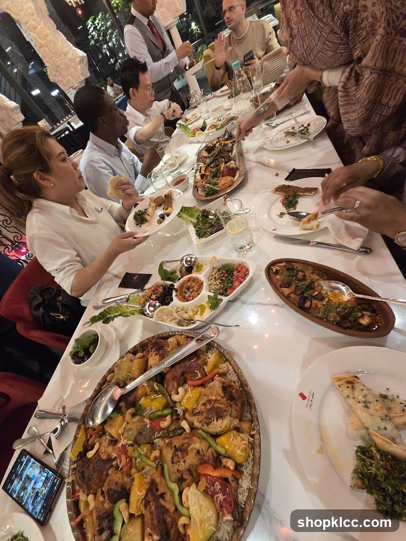 People dining at a restaurant