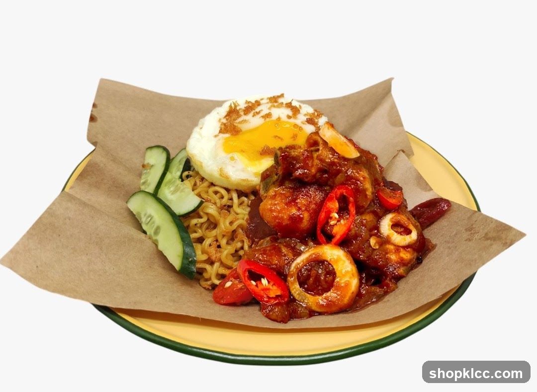 Nasi Goreng with Fried Egg and Chicken