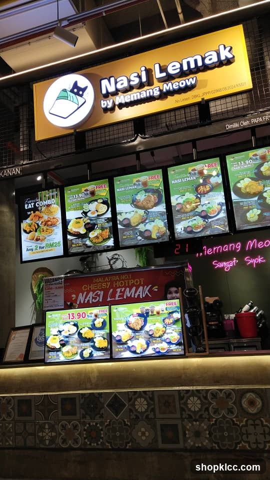 Nasi Lemak Restaurant Menu