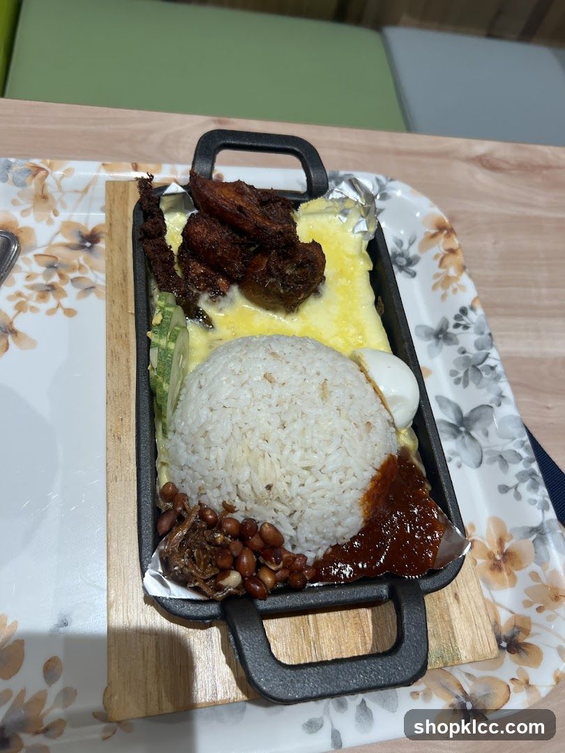 Nasi Lemak with Fried Chicken