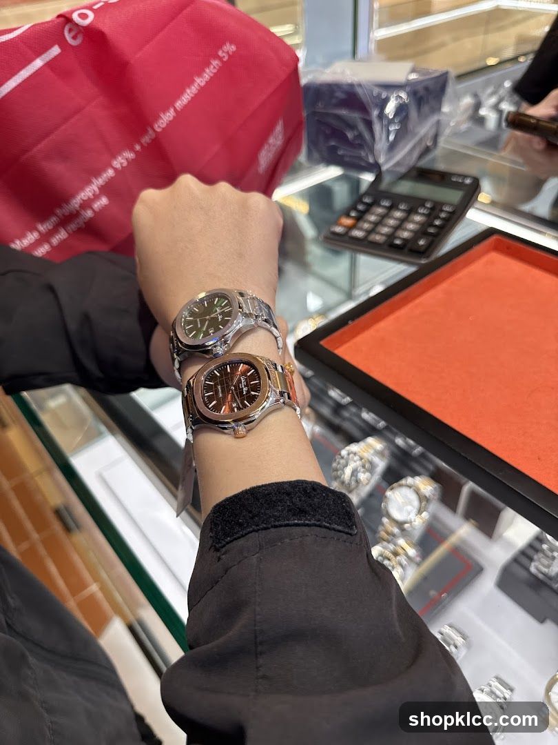 Watches on display