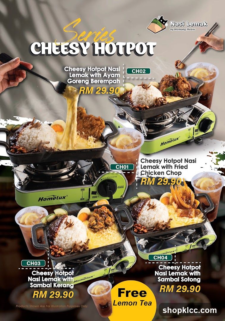 Cheesy Hotpot Nasi Lemak Series