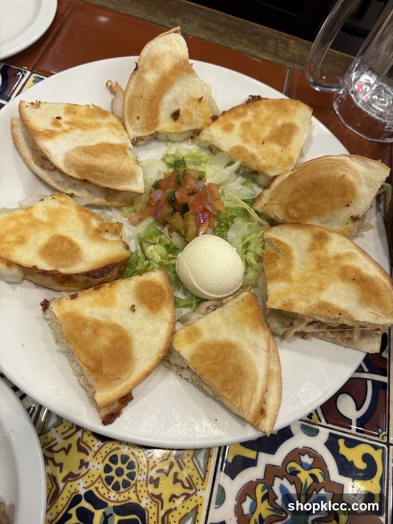 Quesadillas with Pico de Gallo and Sour Cream