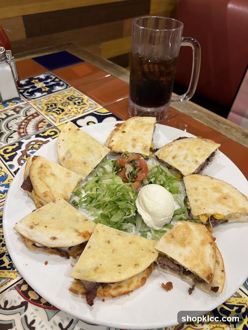 Quesadillas with a Drink