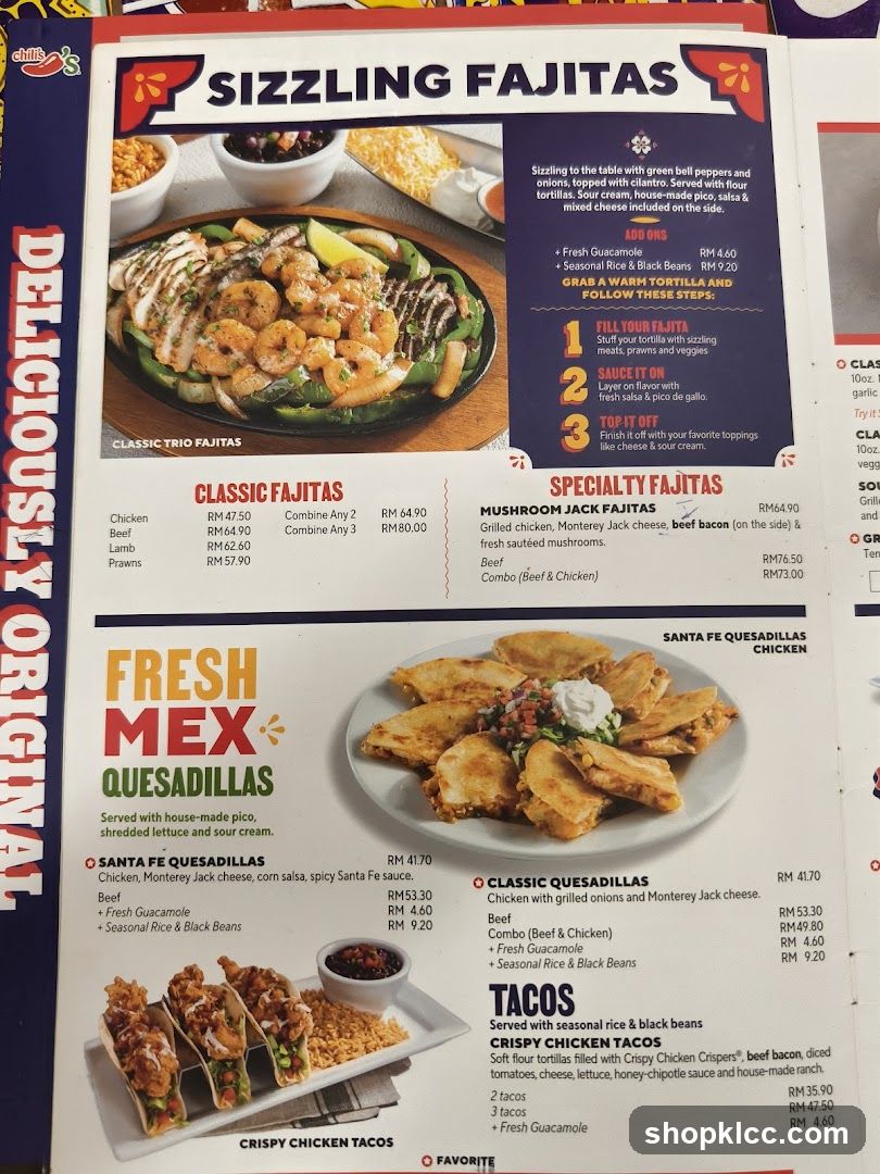 Chili's Menu