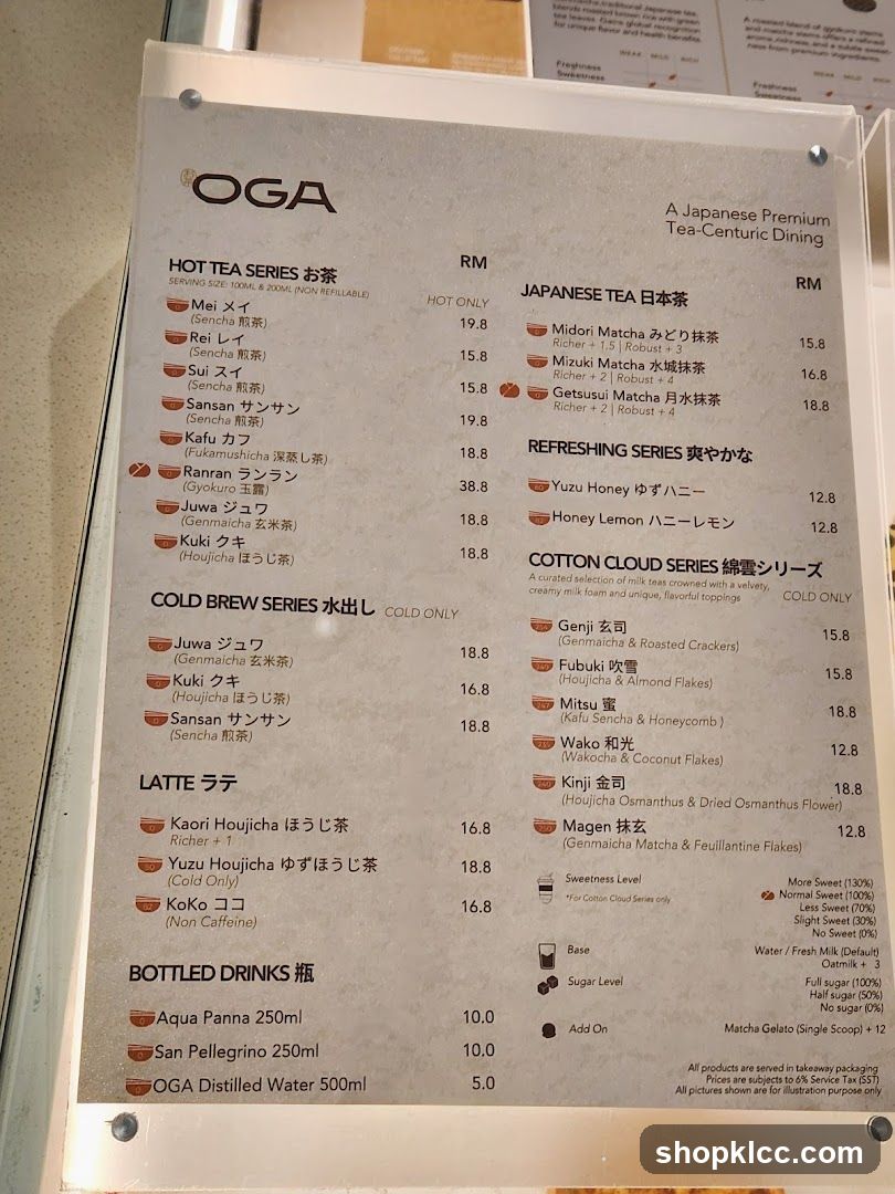 OGA Menu