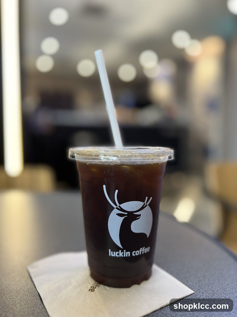 Iced Coffee with Luckin Coffee Logo