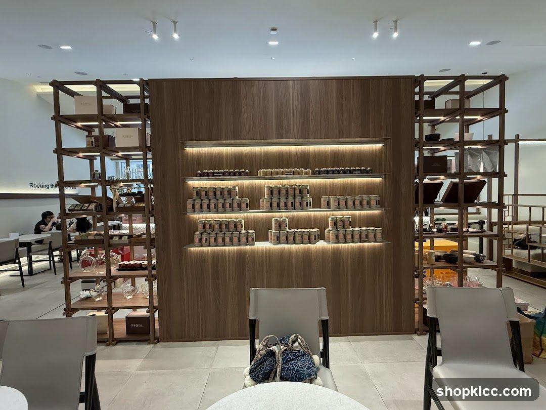 Interior of a shop with shelves of products