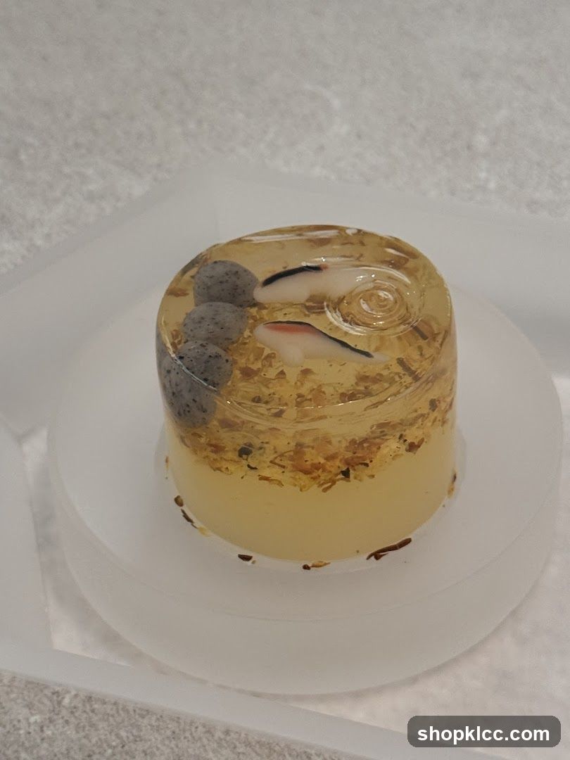Dessert with Koi Fish and Rocks