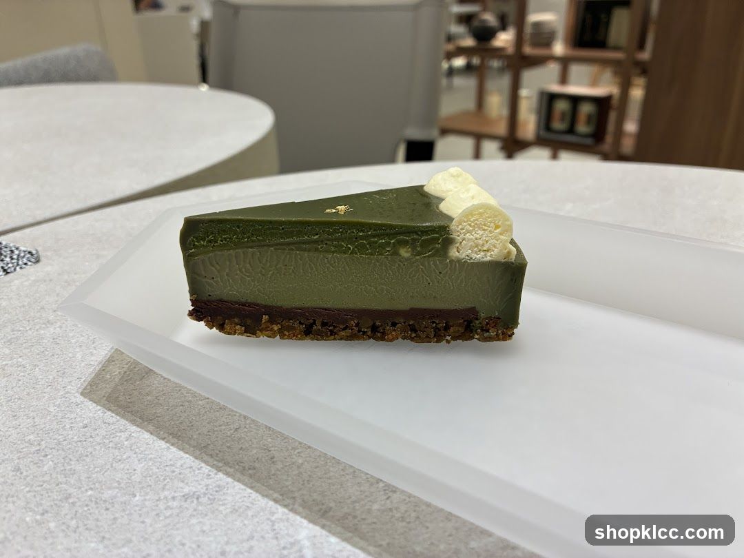 Matcha Chocolate Cake Slice