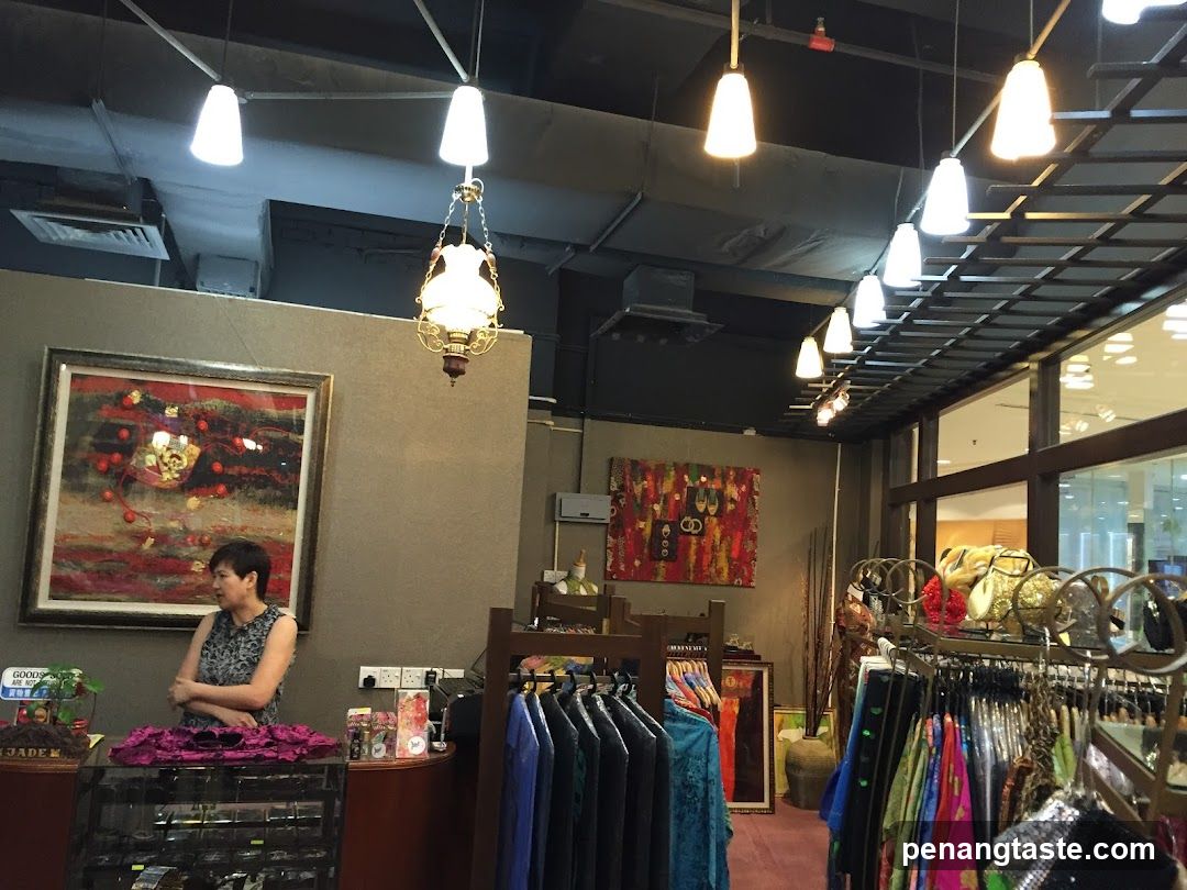 Store Interior with Clothing and Artwork