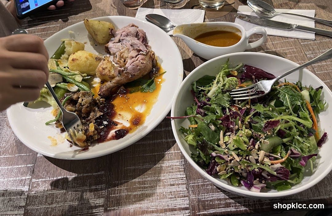 Roast Chicken Dinner with Salad