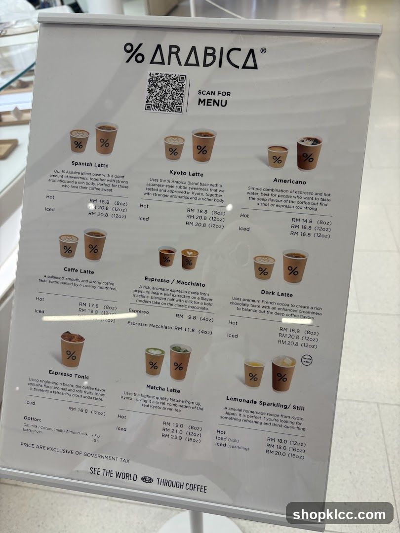 % ARABICA Menu