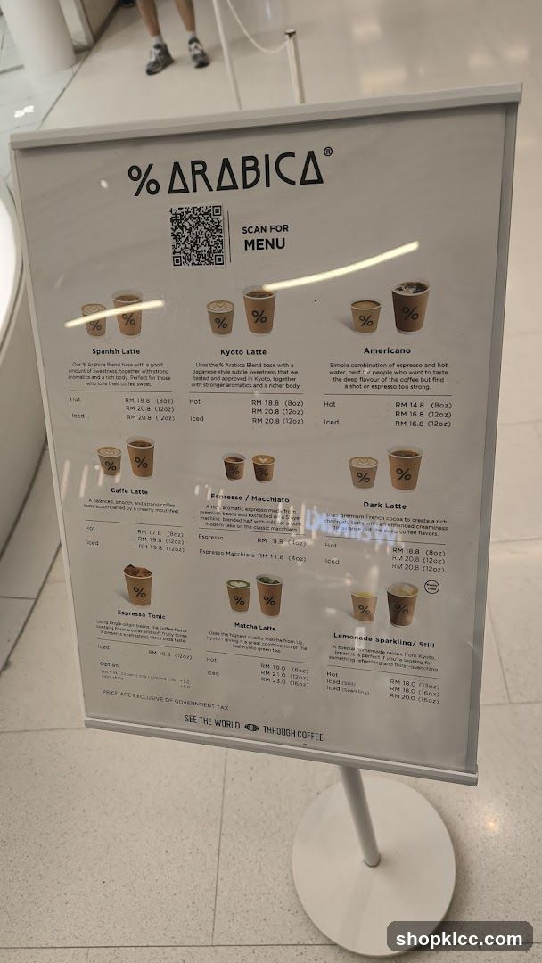 % ARABICA Menu