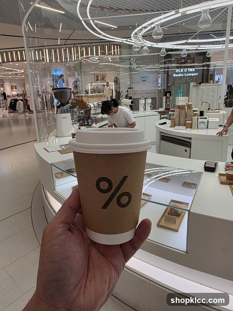 Coffee Cup with Percent Logo