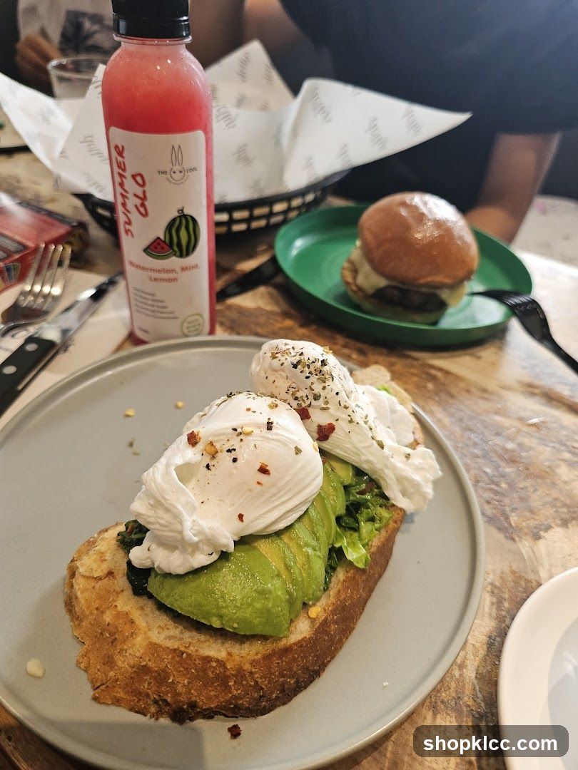 Avocado Toast and Burger