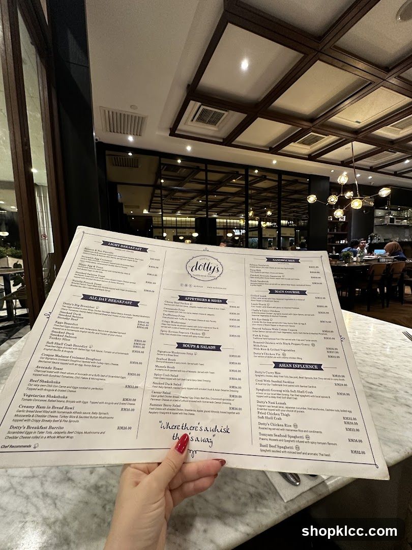 Dotty's Menu