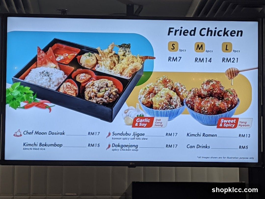 Fried Chicken Menu