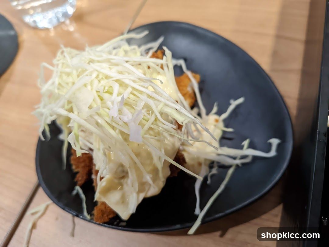 Fried dish with shredded cabbage