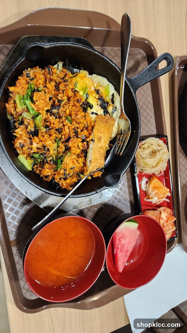 Kimchi Fried Rice with Side Dishes