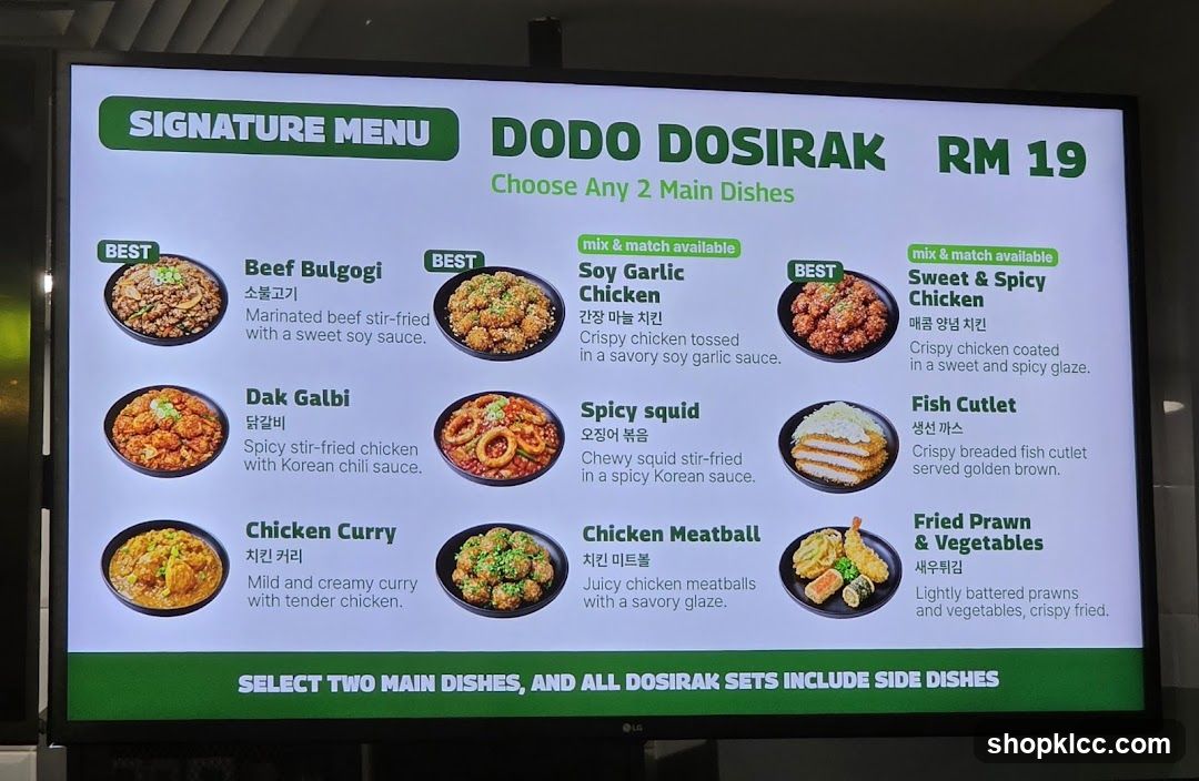 DODO DOSIRAK SIGNATURE MENU