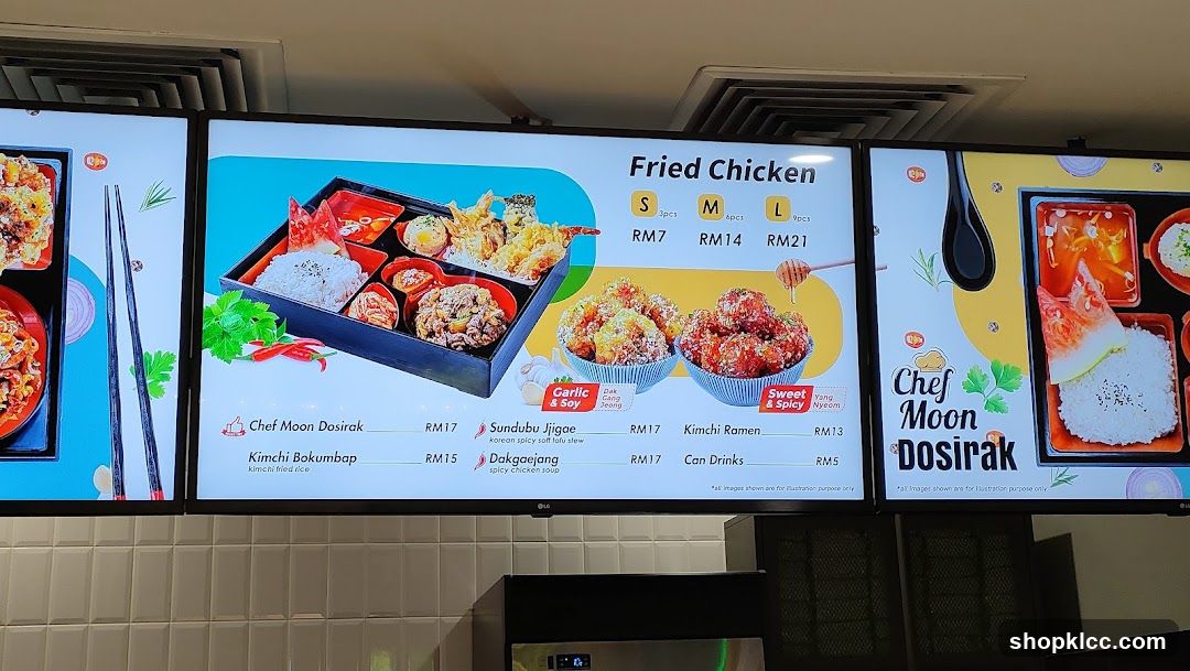 Chef Moon Dosirak Menu