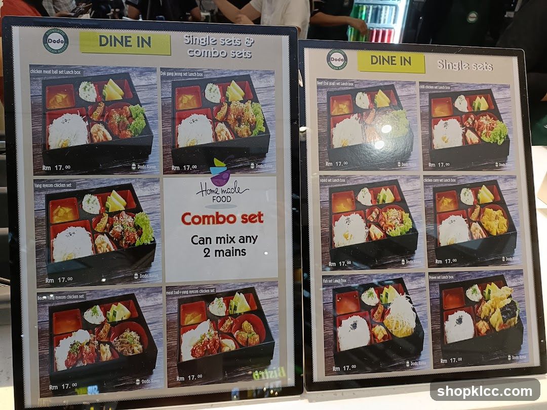 Dodo Korea Dine In Single Sets & Combo Sets