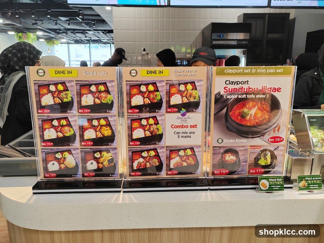 Dine In Menu