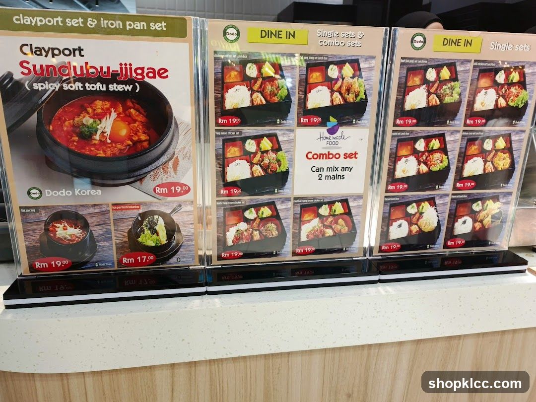 Dodo Korea Menu