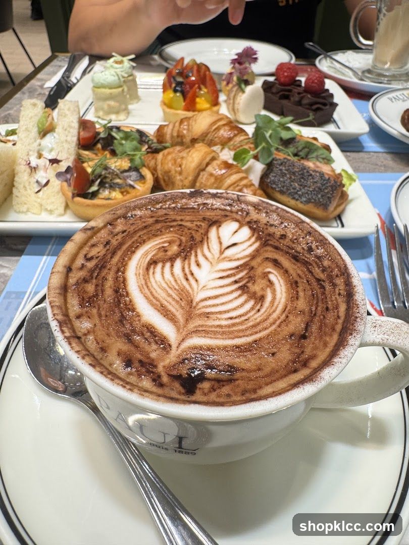 Afternoon Tea Spread with Hot Chocolate